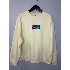 Nike Club Fleece Men's Crew Neck Sweatshirt Coconut Milk Sz XL